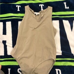 Khaki Sleeveless Bodysuit